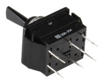 c1770hoaaf Arcolectric (Bulgin) Ltd Toggle Switch, Panel Mount, On-Off-On, DPDT, Tab Terminal