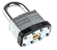 781-6017 RS PRO Key Steel Padlock, 7mm Shackle, 40mm Body