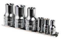 rsxj6 Facom 6-Piece Metric 1/2", 1/4" Standard Socket Set, Torx