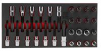 833-5957 RS PRO 29-Piece 1/2 in Bit Socket Set , Hex Bit; Spline Bit; Star Bit