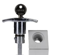 2575000 Rittal Silver Die Cast Zinc Locking Handle, T-Handle