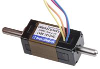 sh2141-5511 Sanyo Denki SH21 Series Hybrid, Double Shaft Stepper Motor, 6.5mNm Torque, 24 V, 1.8°, 14 x 14mm Frame, 4mm Shaft