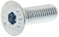 124-7174 RS PRO Bright Zinc Plated Steel Hex Socket Countersunk Screw, DIN 7991, M10 x 16mm