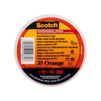 7100238737 3M Scotch 35 Vinyl Electrical Color Coding Tape Orange Vinyl Electrical Tape, 19mm x 20m