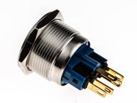 811-8540 RS PRO Illuminated Push Button Switch, Momentary, Panel Mount, 22mm Cutout, SPDT, Green LED, 250V ac, IP65, IP67