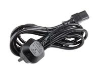 178-9801 RS PRO Straight IEC C13 x 2 Socket to Right Angle Type G UK Plug Power Cord, 2.5m