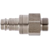 27sbaw17mpn Legris Nickel Plated Brass Male Pneumatic Quick Connect Coupling, BSPP 3/8 in Male Male Thread