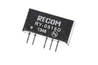 ry-0515d Recom RY DC-DC Converter, ±15V dc/ ±33mA Output, 4.75 → 5.25 V dc Input, 1W, Through Hole, +70°C Max Temp -40°C