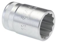 03010019 STAHLWILLE 1/2 in Drive 19mm Standard Socket, 12 point, 38 mm Overall Length