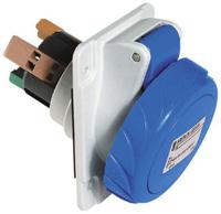 pky16f735 Schneider Electric, PratiKa IP67 Red Panel Mount 3P + N + E Right Angle Industrial Power Socket, Rated At 16A, 415 V