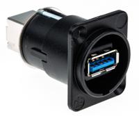 nausb3-b Neutrik USB 3.0 Feedthrough Gender Changer for use with USB 3.0 Connectors