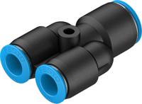 qsy-12-10 Festo QSY Series Y Tube-to-Tube Adaptor, Push In 12 mm to Push In 10 mm, Tube-to-Tube Connection Style, 153156
