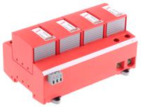 dv-m-tns-255-fm Dehn, DV Modular Surge Protector 255 V ac Maximum Voltage Rating 100kA Maximum Surge Current Lightning Arrester