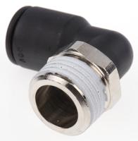 3109-12-21 Legris LF3000 Series Elbow Threaded Adaptor, R 1/2 Male to Push In 12 mm, Threaded-to-Tube Connection Style