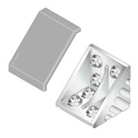 3842548860 Bosch Rexroth Angular Cover Cap, Connecting Component, Strut Profile 80 mm, Groove Size 10mm