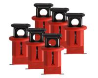 090851 Brady Red 1-Lock Glass-Reinforced Nylon Miniature Circuit Breaker Switch Lockouts, 7.14mm Shackle