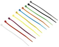 233-118 RS PRO Cable Tie, 100mm x 2.5 mm, Assorted Nylon, Pk-1000