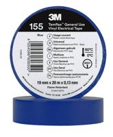3m-155-blue-19mm-x-20m 3M Temflex 155 Blue PVC Electrical Tape, 19mm x 20m