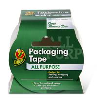 224499 DUCK TAPE Clear Packing Tape, 25m x 50mm