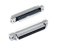 10268-6212pc 3M, 102 Female 68 Pin Straight Through Hole PCB D-sub Connector 1.27mm Pitch, Solder, Quick Latch