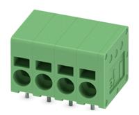 1990999 Phoenix Contact SPT 2.5/4-H-5.0 Series PCB Terminal Block, 4-Contact, 5mm Pitch, Through Hole Mount, 1-Row, Spring Cage