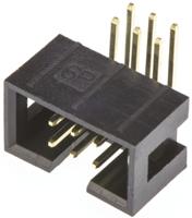 t821106a1r100ceu Amphenol Communications Solutions T821 Series Right Angle Through Hole PCB Header, 6 Contact(s), 2.54 mm Pitch, 2 Row,