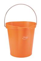 56867 12L Polypropylene, Steel Orange Bucket With Handle