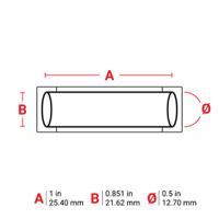m7-500-1-342 Brady B-342 Black on White Heatshrink Labels, 25.40 mm Width, 21.62mm Label Length, 25.4mm Label Width