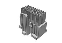 ipd1-05-d Samtec, IPD1 Male Crimp Connector Housing, 2.54mm Pitch, 10 Way, 2 Row