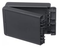 96034224-b-181306-abs-7024 Bopla Bocube Series Graphite Grey ABS Enclosure, IP66, IP68, Light Grey Lid, 191 x 125 x 60mm
