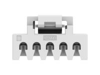 1-2232979-5 TE Connectivity, 1-2232979 Plug Connector Housing, 2mm Pitch, 5 Way, 1 Row Vertical