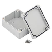 186-2254 RS PRO Grey ABS Enclosure, IP67, IK09, Grey Lid, 89.35 x 74.5 x 41mm