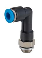 qsll-g18-6 Festo QS Series Elbow Threaded Adaptor, G 1/8 Male to Push In 6 mm, Threaded-to-Tube Connection Style, 186128