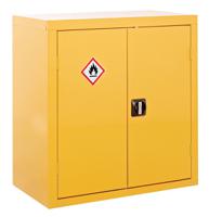 733-4903 RS PRO Yellow Lockable 2 Door Hazardous Substance Cabinet, 900mm x 900mm x 460mm