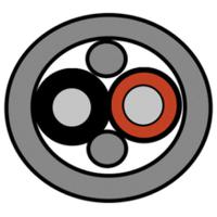 7004500100 Belden70045 Series 2 Core Speaker Cable, 1.5 mm² CSA, 6.3mm od, 100m, Black