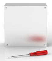 121-9698 RS PRO 304 Stainless Steel Satin Square Adaptable Enclosure Box, 220mm x 220mm x 85mm