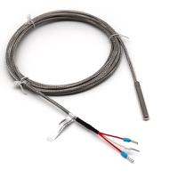 slsr50sv1-10m Prosensor PT100 Temperature Probe, 6mm Dia, 50mm Long, 3 Wire, Class A +450°C Max