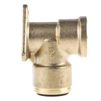 pm22wb JG Speedfit Brass Pipe Fitting, 90° Push Fit Wall Plate Elbow Adapter, Female 3/4in to Female 22mm