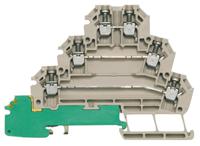 7917030000 Weidmuller W Series Brown DIN Rail Terminal Block, 0.5 → 4mm², Quadruple-Level, Screw Termination