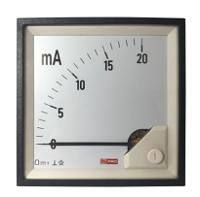 186-2501 RS PRO Analogue Panel Ammeter 20 (Input)mA DC, 92mm x 92mm, 1 % Moving Coil