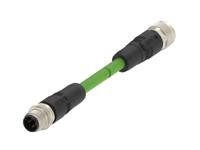 tad14541111-020 TE ConnectivityTAD1454, 2m Cat5e, Green M12 to M12 Shielded, Terminated PVC Sheath