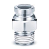kqb2h10-g03 SMC KQB Series Bulkhead Threaded-to-Tube Adaptor, Push In 6 mm, Threaded-to-Tube Connection Style
