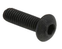 281-192 RS PRO Black, Self-Colour Steel Hex Socket Button Screw, ISO 7380, M3 x 10mm