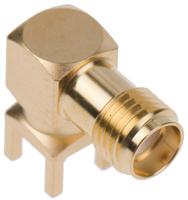32k201-400l5 Rosenberger SMA Series, Jack PCB Mount SMA Connector, 50Ω, Solder Termination, Right Angle Body
