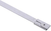 123-5036 RS PRO Cable Tie, Roller Ball, 125mm x 4.6 mm, Silver Stainless Steel, Pk-100