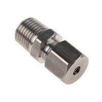 178-0965 RS PRO 1/4 BSPT Compression Fitting for Use with Thermocouple or PRT Probe, 4mm Probe