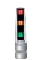 ls7-302sfbwh-rygnn Patlite LS7 Series Clear Buzzer Signal Tower, 3 Lights, 24 V dc, Direct Mount
