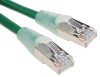 557-008 RS PRO, 0.5m Cat5e, Green RJ45 to Male RJ45 Male, F/UTP Shielded, Terminated PVC Sheath