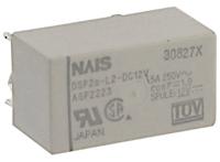 dsp2a-l2-dc12v Panasonic PCB Mount Latching Power Relay, 12V dc Coil, 5A Switching Current, DPST