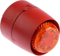 vtb-32e-db-rbal Cranford Controls Combi 32 Series Amber Sounder Beacon, 18 → 35 V dc, Wall Mount, 93dB at 1 Metre